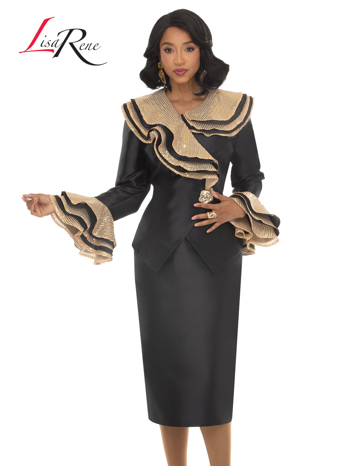 Lisa Rene'  2pc. Jacket & Skirt Set, Style 3381