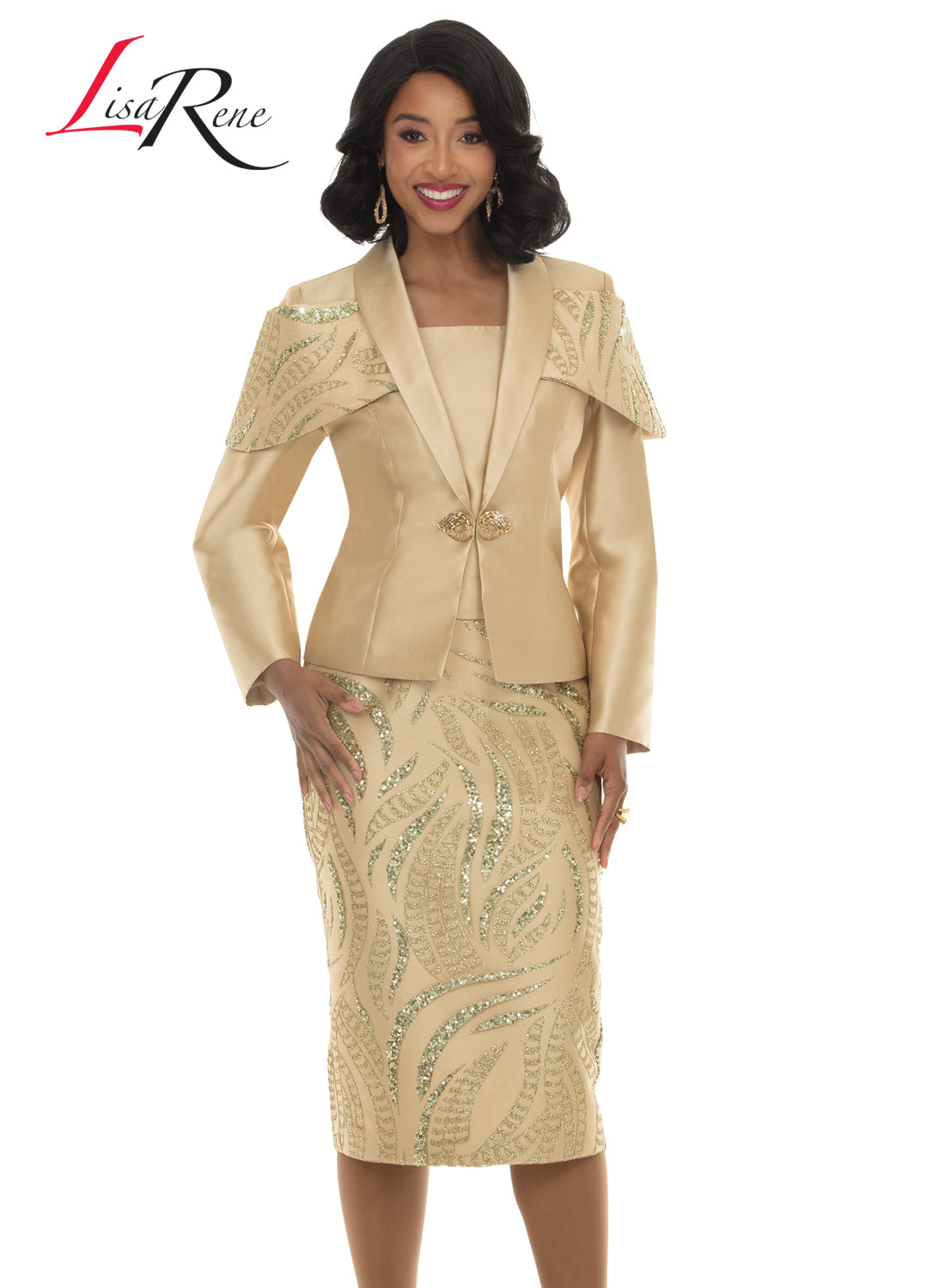 Lisa Rene'  2pc. Jacket & Skirt Set, Style 3395