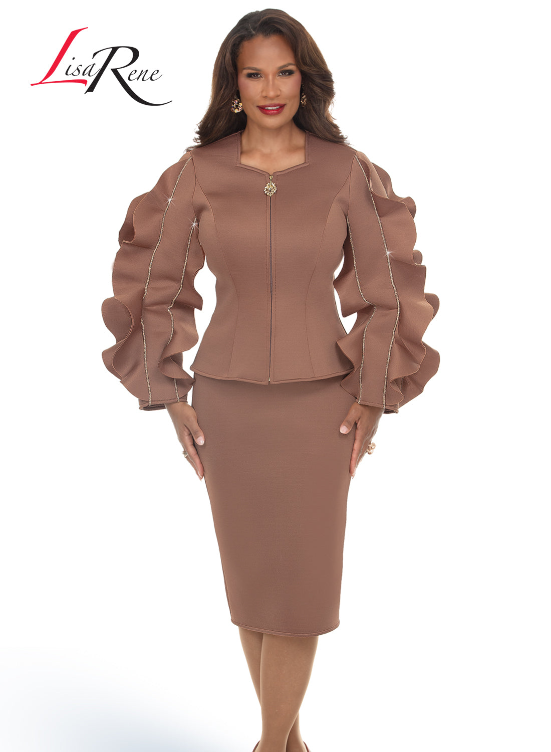 Lisa Rene'  2pc. Jacket & Skirt Set, Style 3396