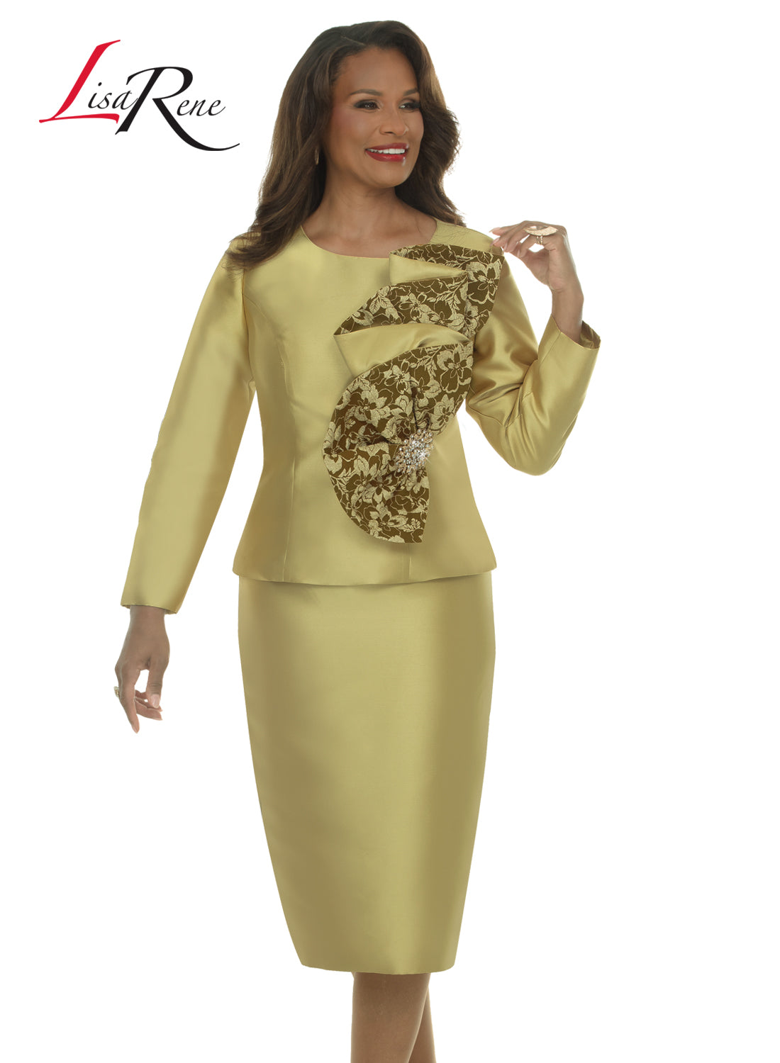 Lisa Rene'  2pc. Jacket & Skirt Set, Style 3398