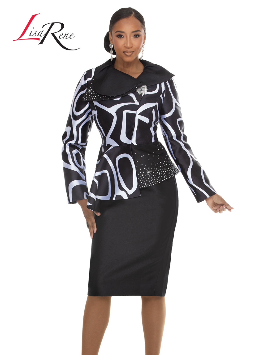 Lisa Rene'  2pc. Jacket & Skirt Set, Style 3400