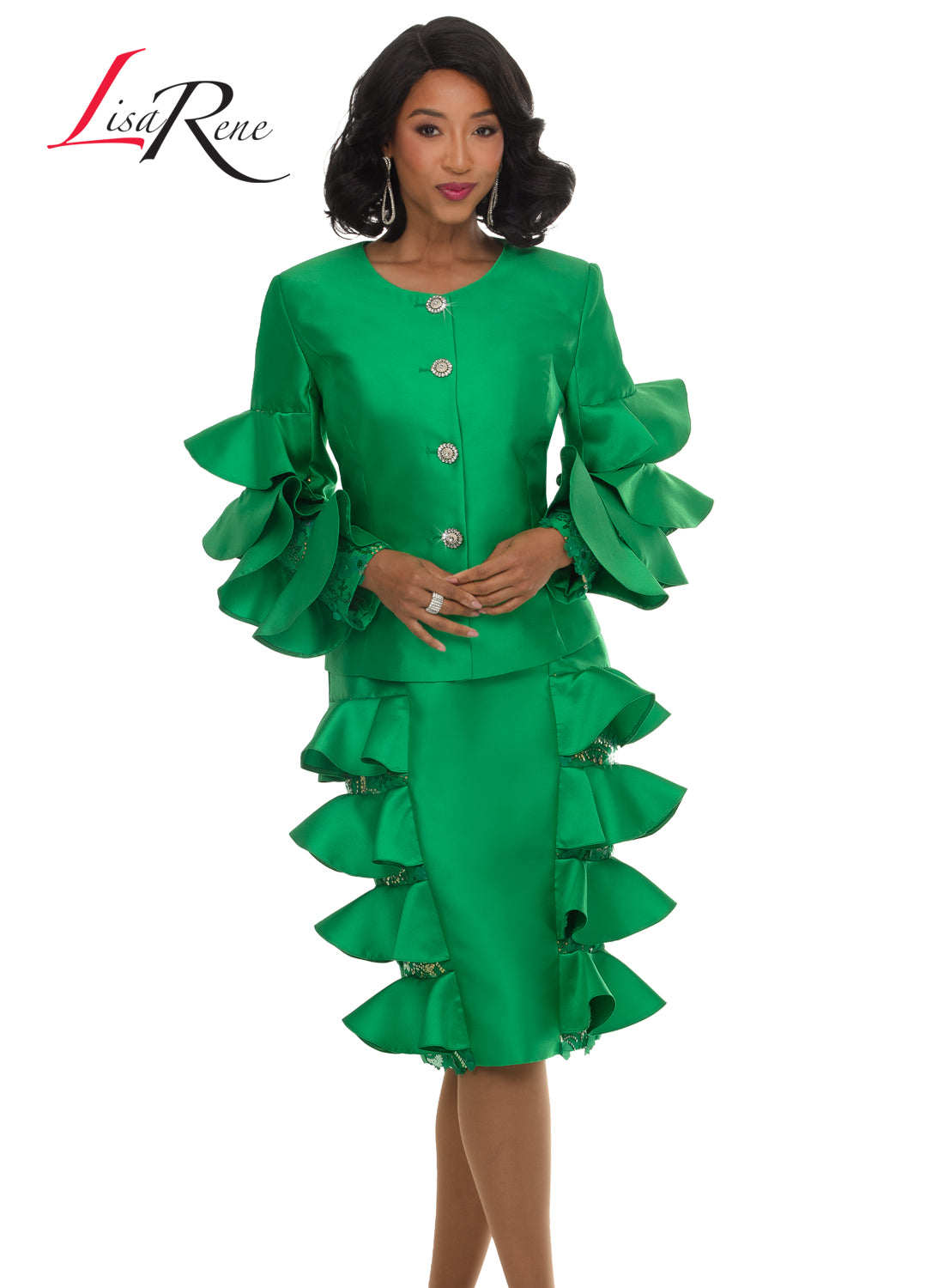 Lisa Rene'  2pc. Jacket & Skirt Set, Style 3401