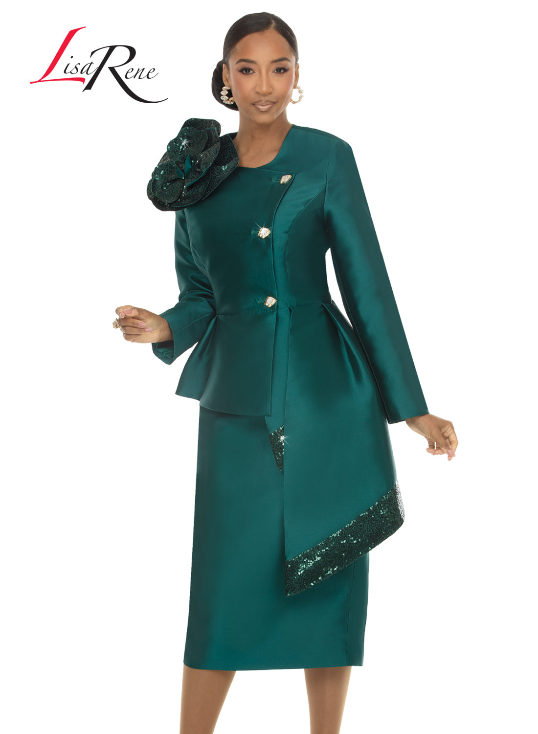 Lisa Rene'  2pc. Jacket & Skirt Set, Style 66972