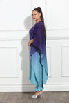 Luxe Moda Style LM-362,2pc. Dress & Pant,Purple/Blue