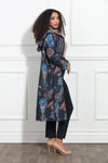 Luxe Moda LM-373,1 Pc. Coat/Dress,Multi Denim