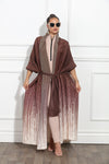 Luxe Moda LM-380,1 Pc. Long Cardigan,Brown Ombre