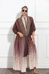 Luxe Moda LM-380,1 Pc. Long Cardigan,Brown Ombre