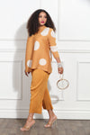 Luxe Moda LM-381,2 Pc. Pant Set,Pumpkin