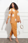 Luxe Moda LM-381,2 Pc. Pant Set,Pumpkin