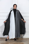 Luxe Moda LM-403, 1 Pc. Duster, Black/White