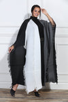 Luxe Moda LM-403, 1 Pc. Duster, Black/White