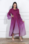 Luxe Moda LM-407, 2 Pc. Dress & Duster, Purple Ombre