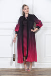 Luxe Moda LM-418, 2 Pc. Dress & Duster, Black/Berry