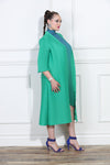 Luxe Moda LM-419, 2 Pc. Dress & Duster, Green