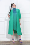 Luxe Moda LM-419, 2 Pc. Dress & Duster, Green