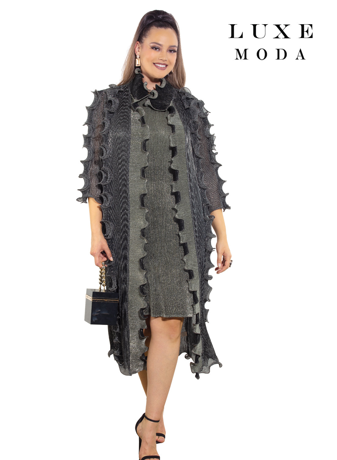 Luxe Moda,  - Style LM-468 - 2pc. Dress & Duster Set