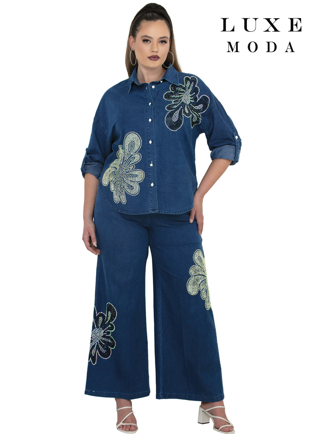 Luxe Moda, Style LM-520 - 2pc. Top & Pant Set