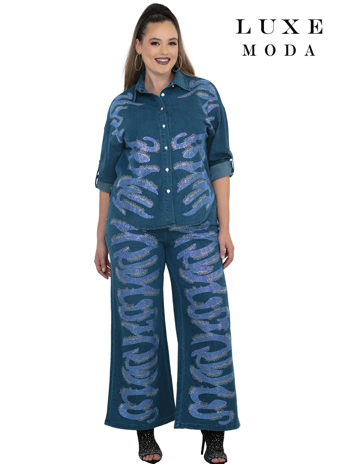 Luxe Moda, Style LM-521 - 2pc. Top & Pant Set