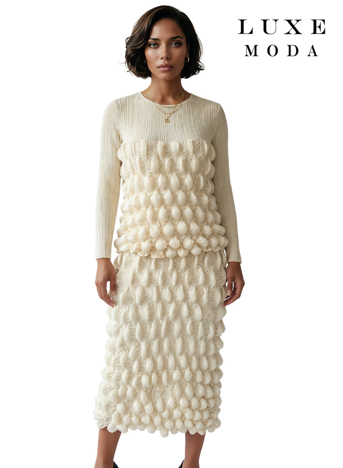 Luxe Moda, Style LM-523 - 2pc. Top & Skirt Set