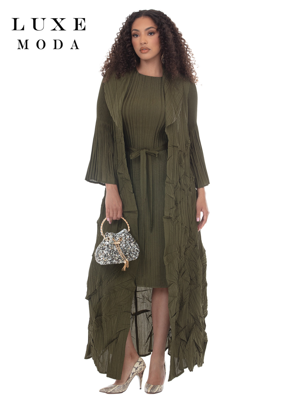 Luxe Moda 2pc. Dress & Duster, Style LM-566