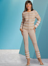 Donna Vinci  Style 11976,TAN,2 Pc. Jacket & Pant Set