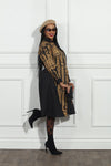 Luxe Moda Style LM-273,1 Pc. Dress,BLACK/GOLD