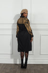 Luxe Moda Style LM-273,1 Pc. Dress,BLACK/GOLD