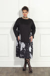 Luxe Moda Style LM-298,1 Pc. Dress,BLACK/WHITE