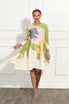 Luxe Moda Style LM-305,1 Pc. Dress,LIME/PINK