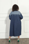 Luxe Moda Style LM-313,1 Pc.Dress/Coat,BLUE