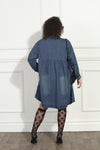 Luxe Moda Style LM-314,1 Pc.Dress/Coat,BLUE