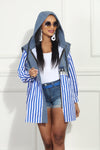 Luxe Moda Style LM-316,1 Pc. Jacket,BLUE/WHITE